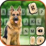 german shepherd keyboard backg android application logo